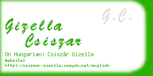 gizella csiszar business card